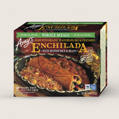 Enchilada with Spanish Rice & Beans Meal