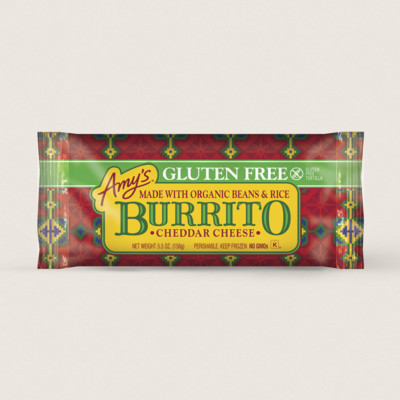 Cheddar Cheese, Bean & Rice Burrito, Gluten Free