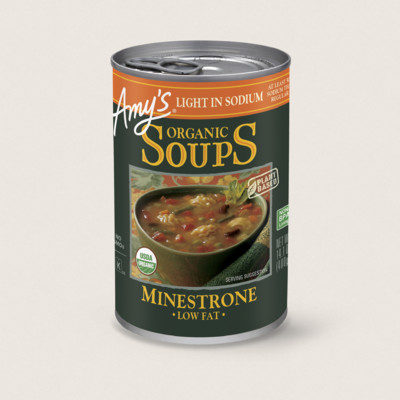 Organic Minestrone Soup, Light in Sodium