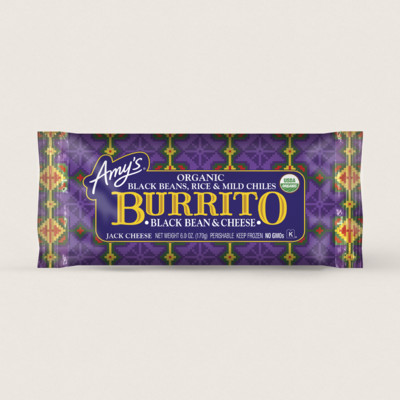 Organic Black Bean & Cheese Burrito