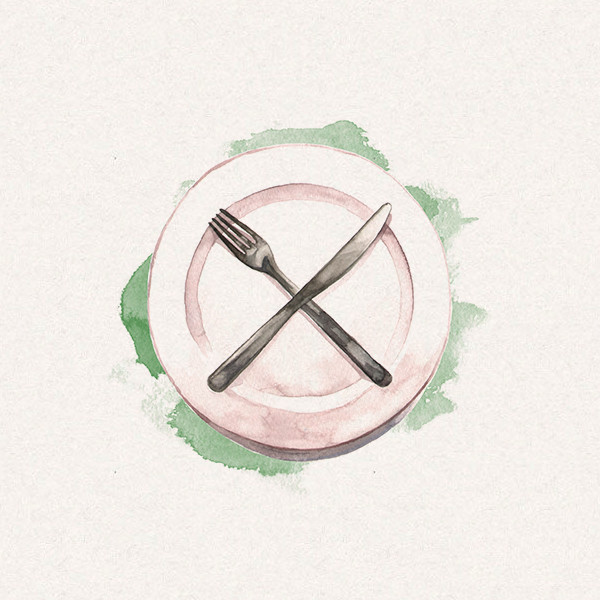 Amy's plate and cutlery