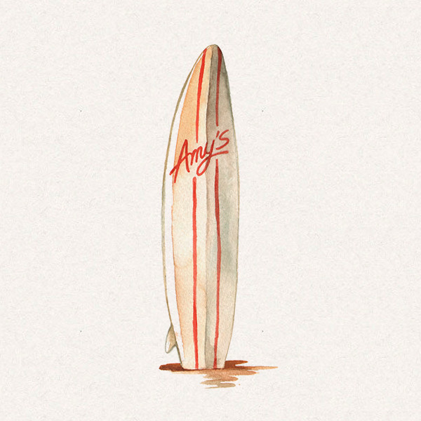 Amy's surfboard