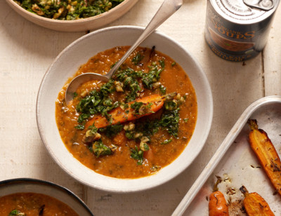 Cumin Roasted Carrots and Carrot Top Pesto