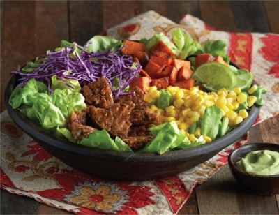 Black Bean Veggie Burger Salad Bowl