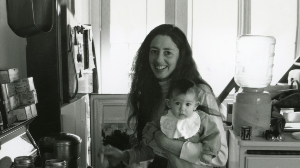 Amy's mum and baby in kitchen
