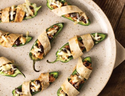 Black Bean Jalapeño Poppers