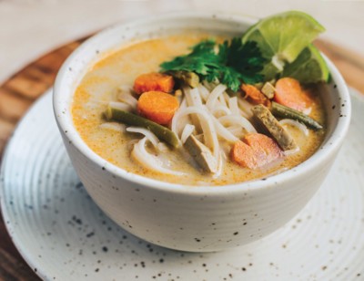 Thai Coconut Rice Noodle Soup