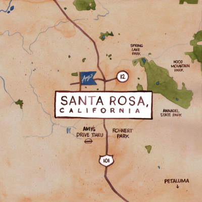 Amy's Santa Rosa Map