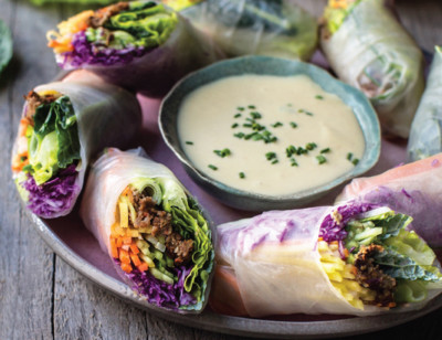Sonoma Veggie Burger Spring Rolls